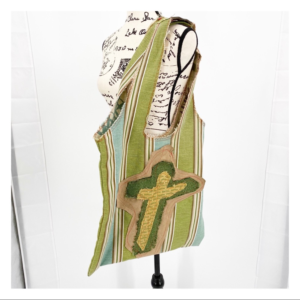 Handmade Shoulder/Tote Bag Cross Design